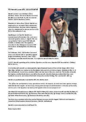 A preview of a PDF biography for Lowe, Harold